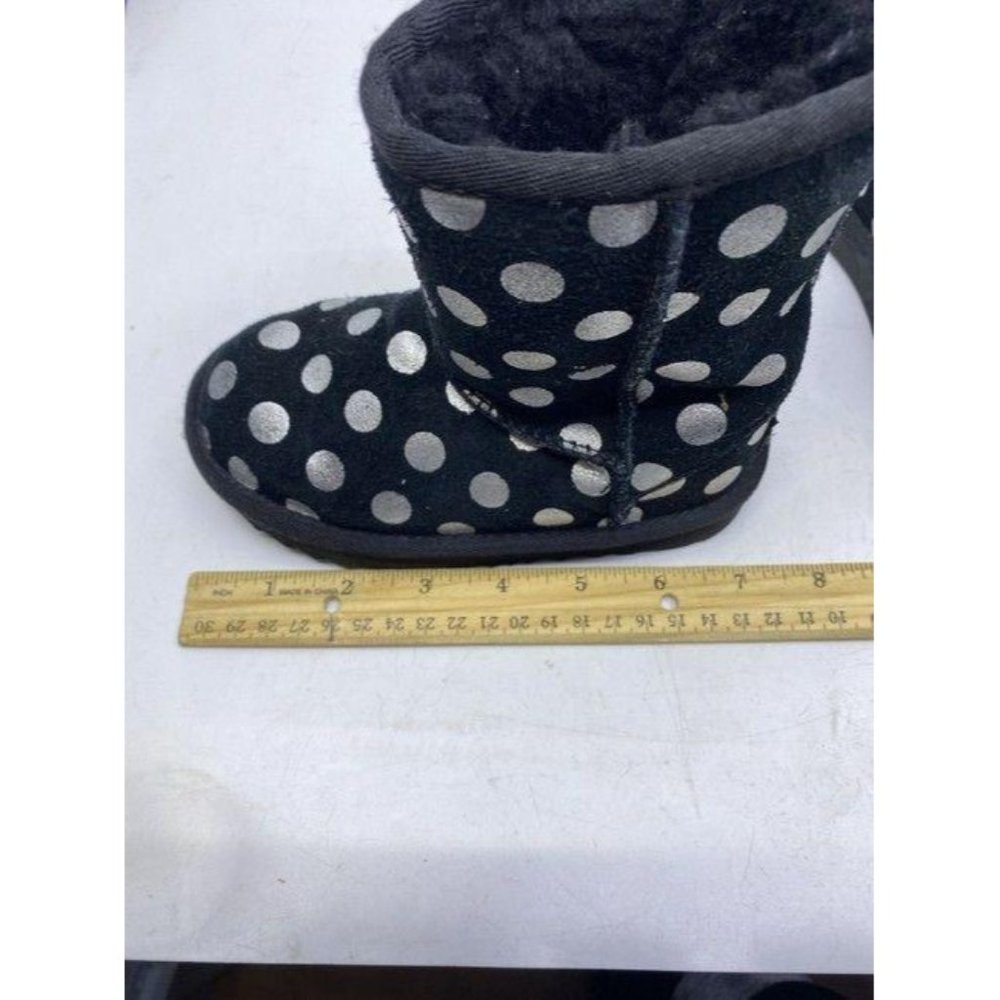 Ugg Australia Black White W Polka Dot Kid Bootsboo - Picture 6 of 8